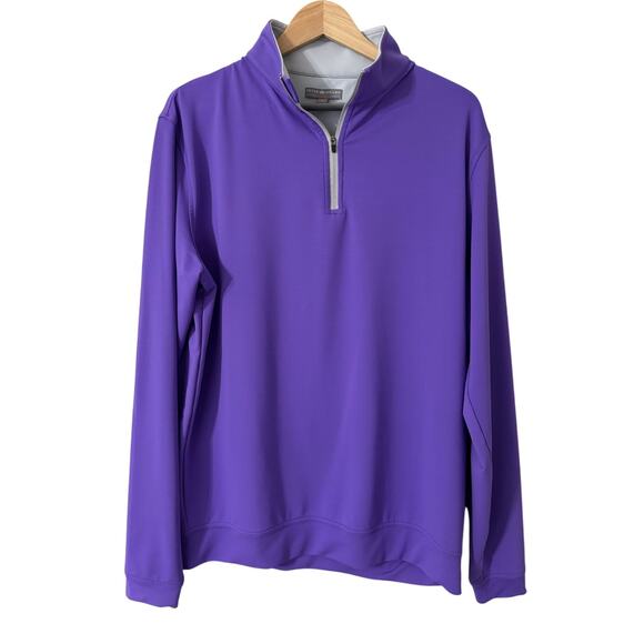 Peter Millar Tops - Peter Millar Wicking Purple Womens 1/4 Zip Long Sleeve Shirt Size Medium‎